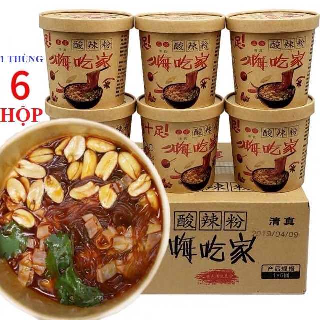 [HCM]1 thùng miến chua cay trùng khánh (6 cốc)