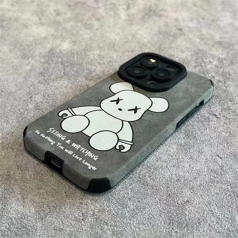Ốp lưng điẹn thoại chống rơi hàng mới gấu bạo lực cho iphone 15 14 13 12 11 pro max