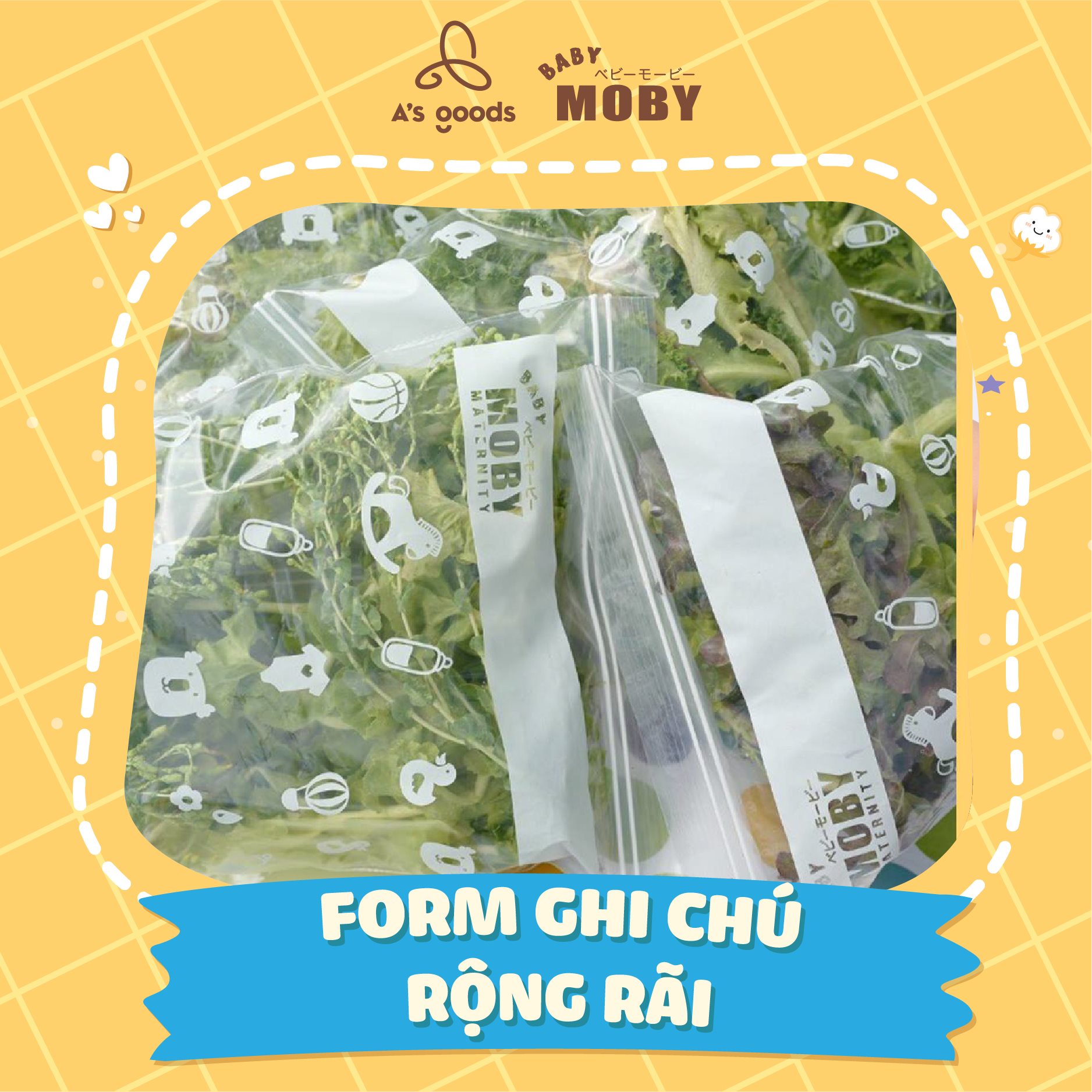 Túi zip đa năng Moby Baby Thái Lan (24 túi/hộp)
