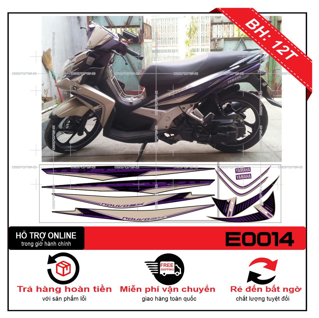 TEM XE NOUVO SX (TEM RỜI NOUVO) SX MẪU ZIN