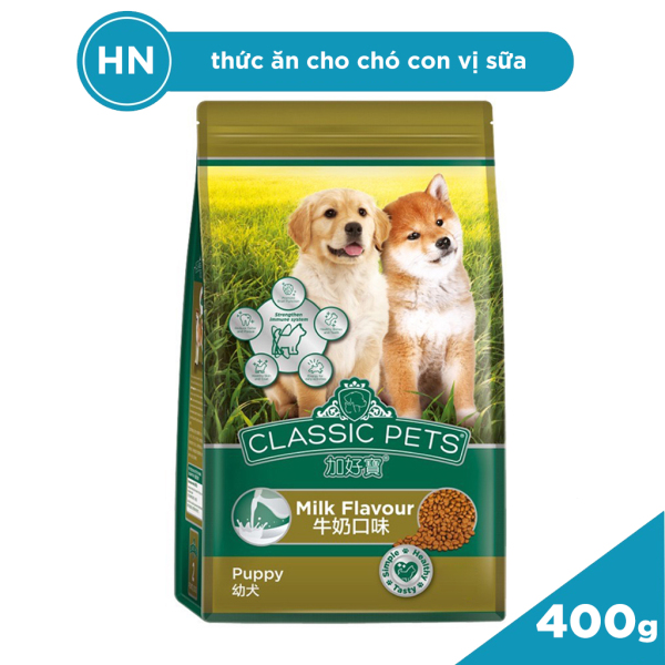 [HN] Thức Ăn Cho Chó Nhỏ Hạt Khô Vị Sữa Classic Puppy 400g - Phụ Kiện Cho Thú Cưng