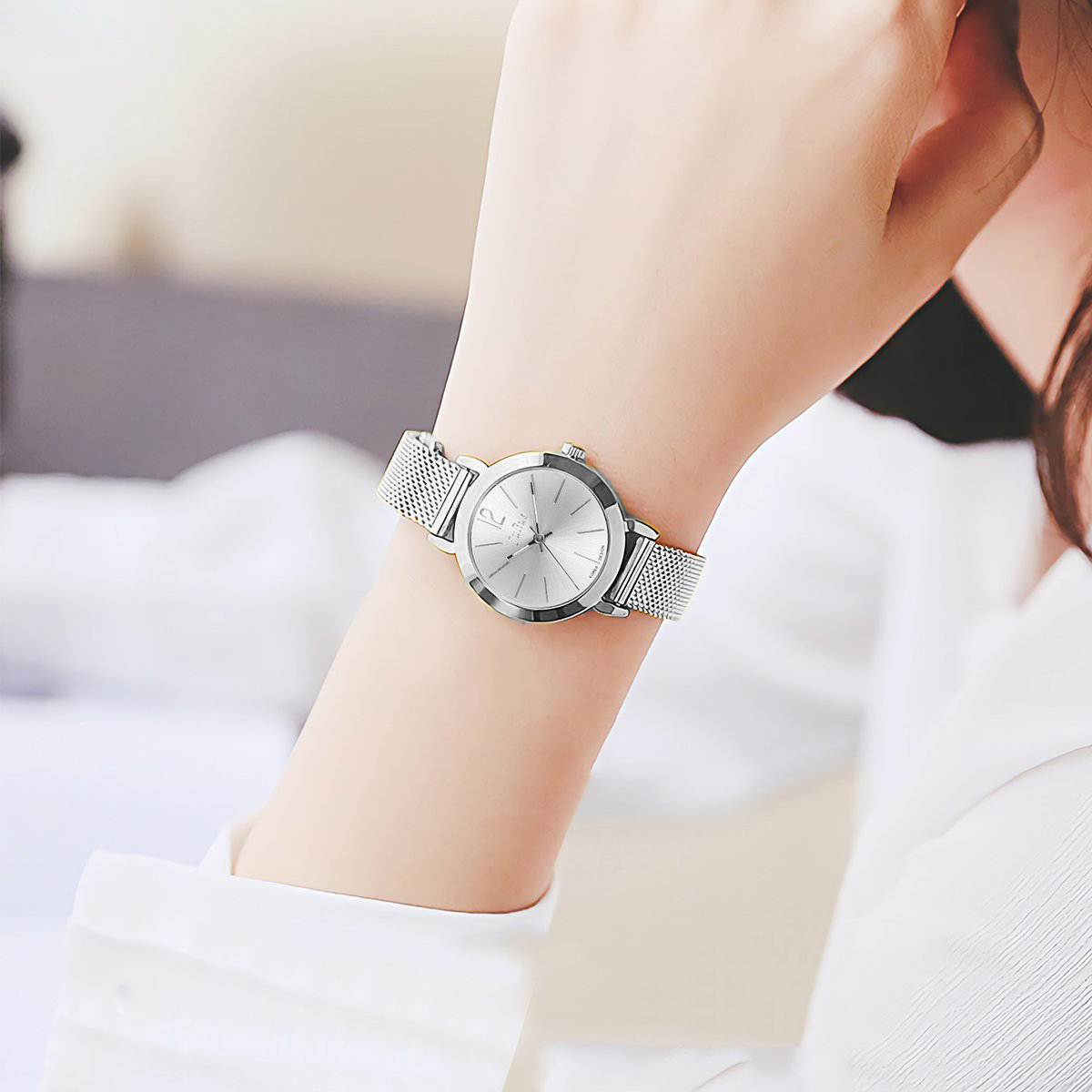 Đồng hồ nữ Julius Hàn Quốc JA-732 dây thép
