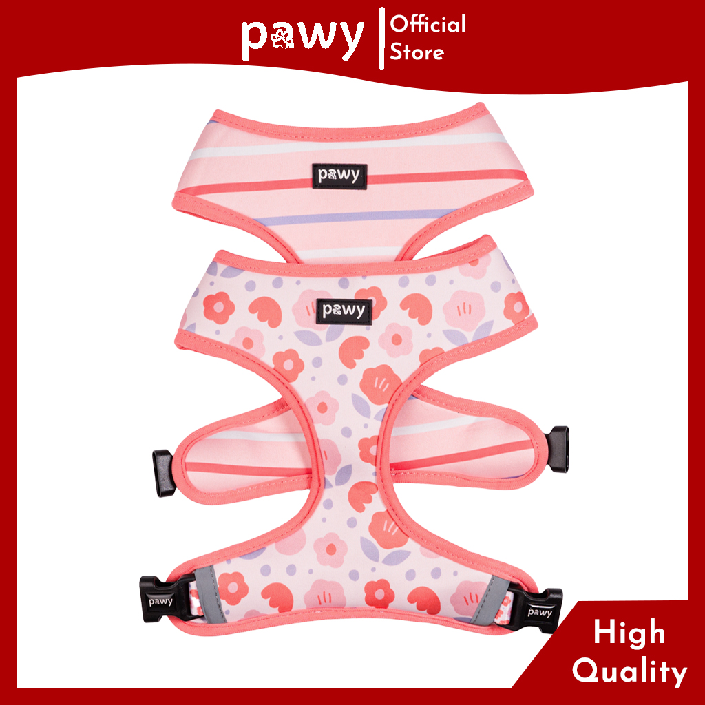 Yếm Dắt Chó Pawy 2 Mặt - Blooming Dalat - Dog Reversible Harness