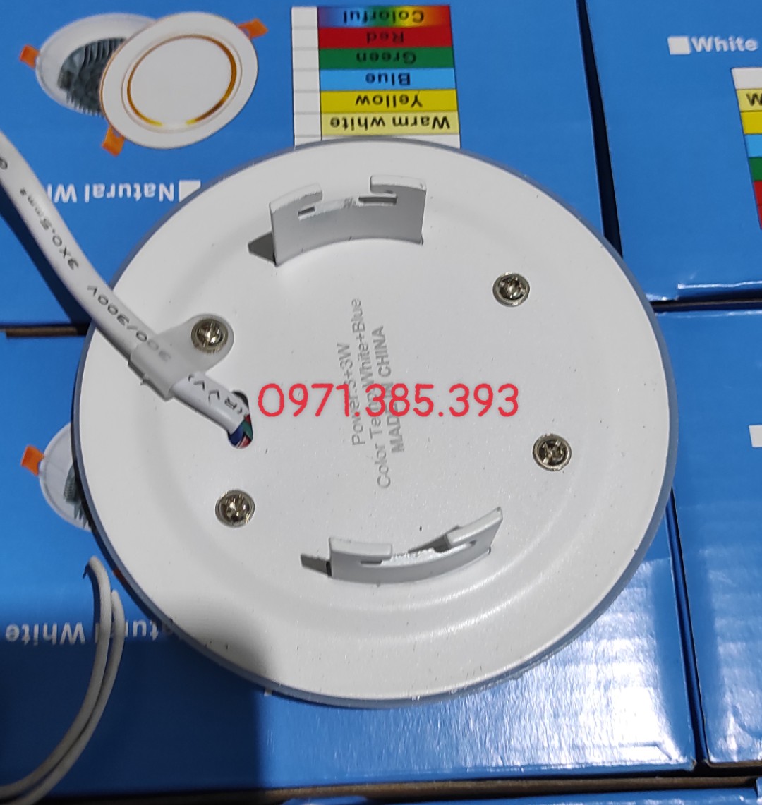 Đèn led âm trần 6w (3+3) 3 chế độ sáng- đèn led âm trần mỏng