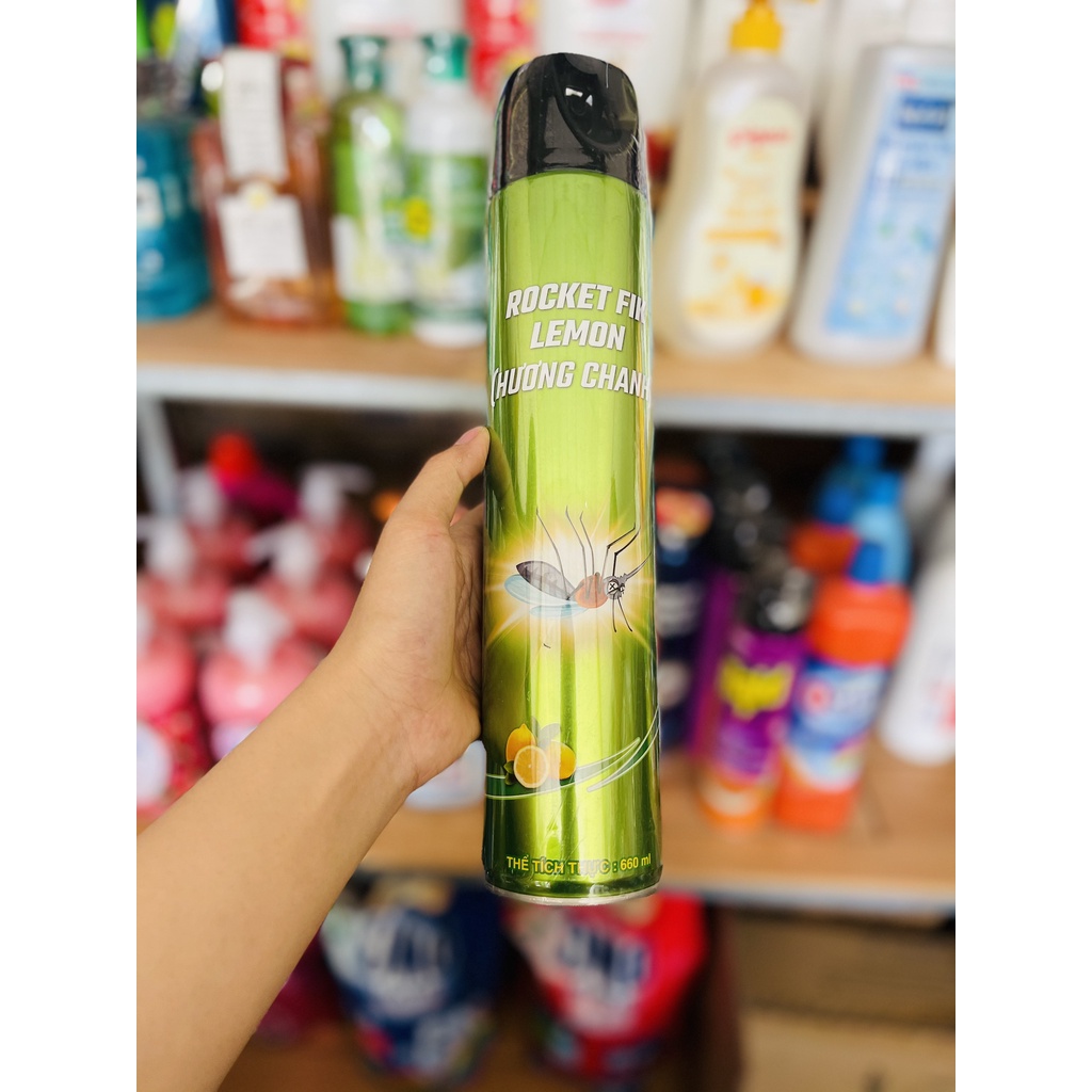 Bình xịt muỗi, diệt côn trùng không mùi Rocket AIK 660ML ( SIÊU MẠNH)