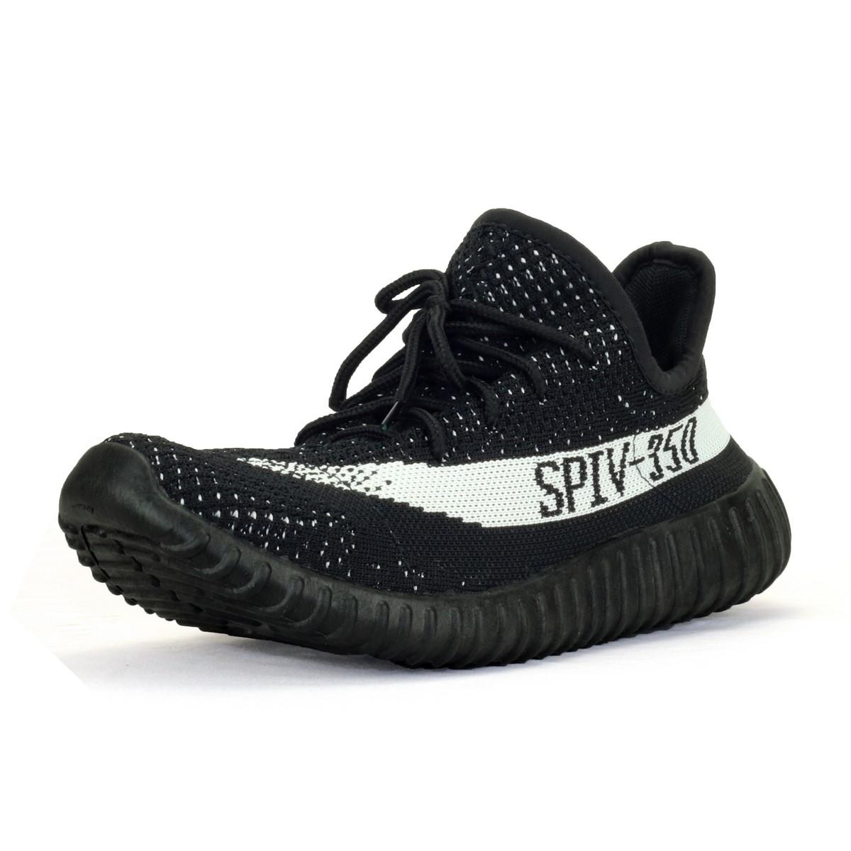 Giày Sneaker YZF 350 Nữ Thời Trang Màu Đen Sọc Trắng