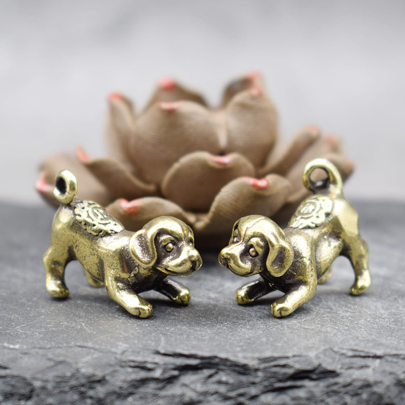 Tượng Phong Thủy Hình Cún Con (Kích Thước: 3.0cm x 2.2cm)