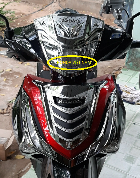 Combo 2 món ốp mặt nạ, mão chỉ mạ crom cho xe future 2018 đến 2020