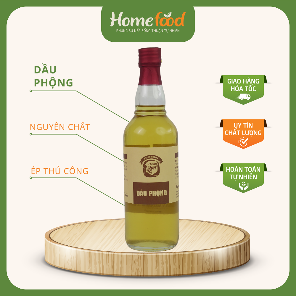 Dầu lạc chai 500ml/ Dầu phộng
