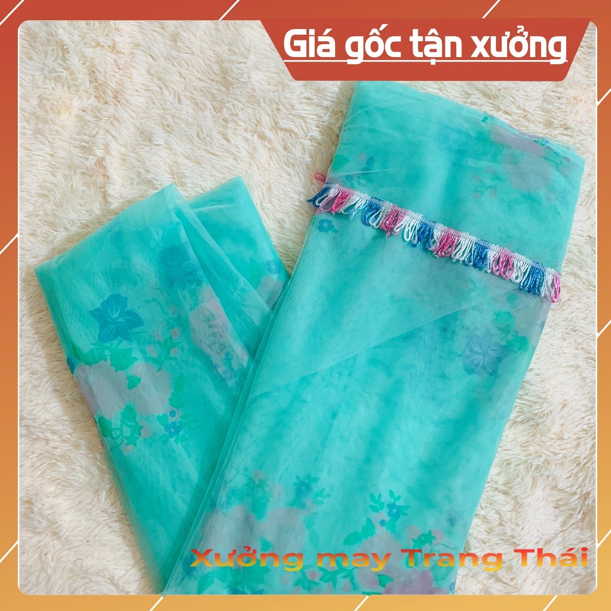 [ĐỦ SIZE] Mùng Von Thái Lan Có Rèm In Xịn