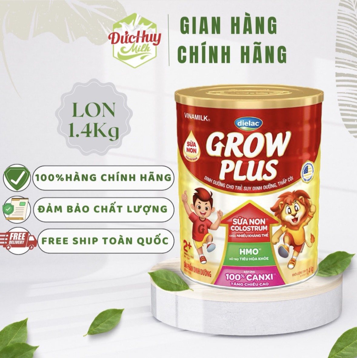 Sữa bột Vinamilk Dielac Growplus 1+ sữa non 1.4kg