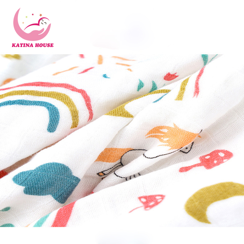 Khăn tắm cho bé Aden sợi tre 4 lớp mềm mịn mát, 90x110cm, họa tiết sắc nét có bo viền cực đẹp