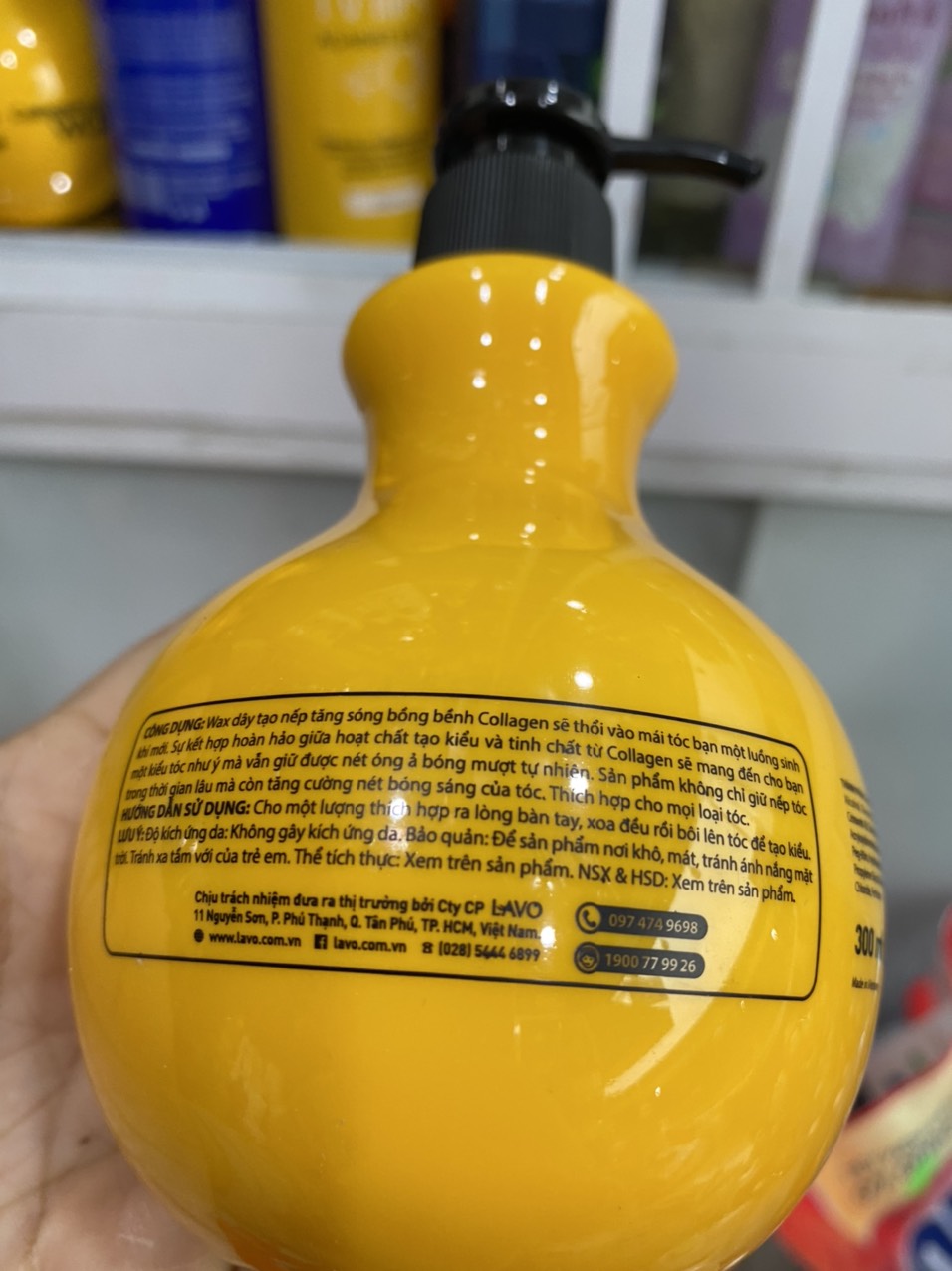 KEO/GEL/WAX DÂY LAVOX TẠO NẾP TÓC 300ml
