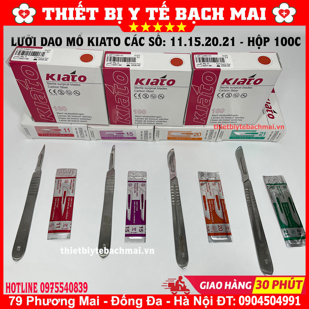 Lưỡi Dao Mổ KIATO Số 15 [Hộp 100 Cái]