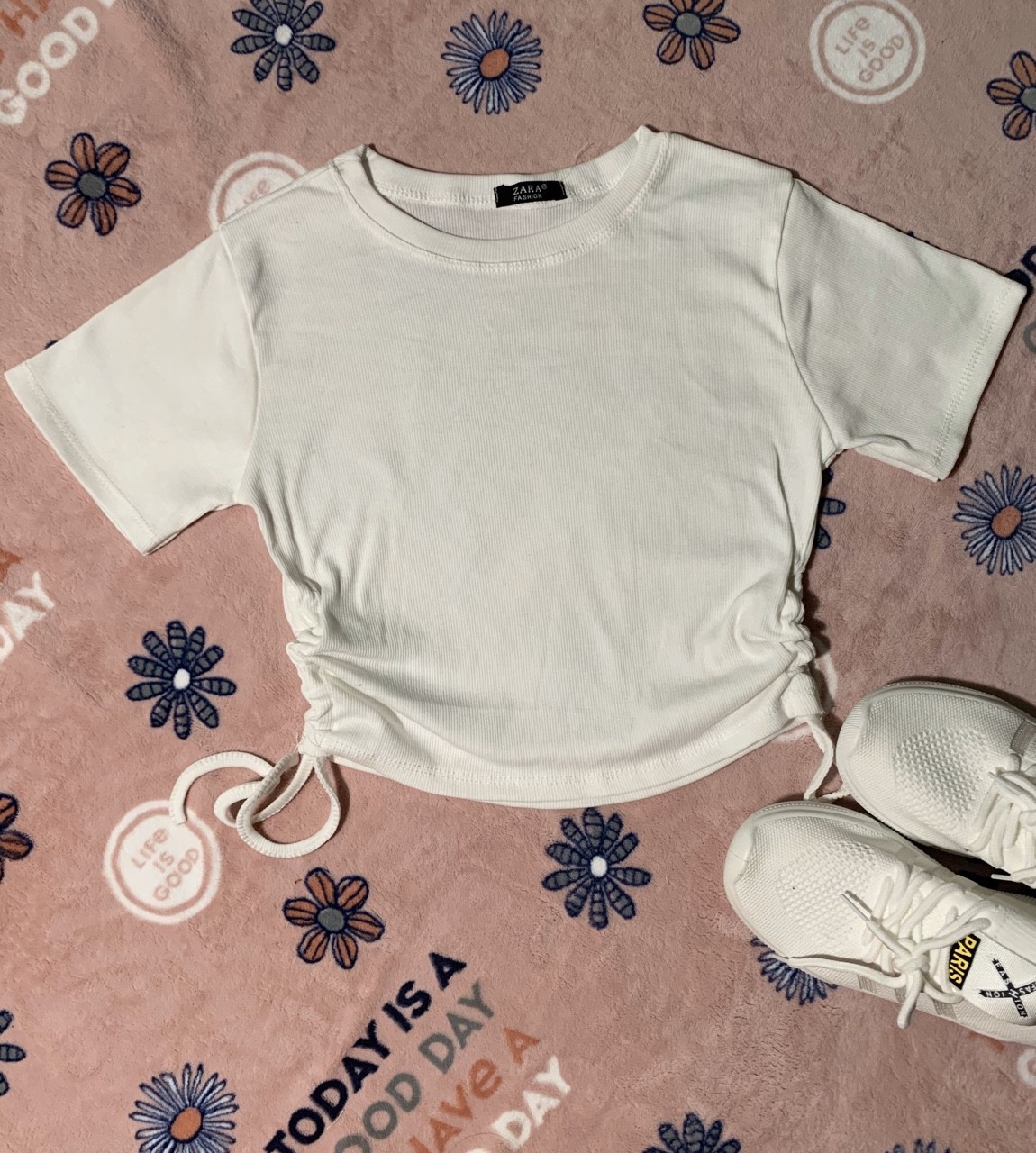 MẪU MỚI ÁO THUN KIỂU ÁO DÂY RÚT HAI BÊN TRƠN FORM 45KG ÁO THUN CROPTOP ÁO THUN MỀM MỊN ÁO THUN ĐẸP GIÁ RẺ(c)