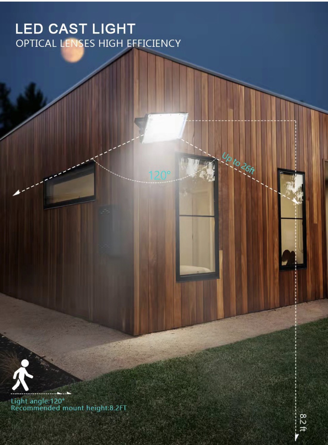 Đèn Led Pha 50W 12V IP66 Sáng Trắng