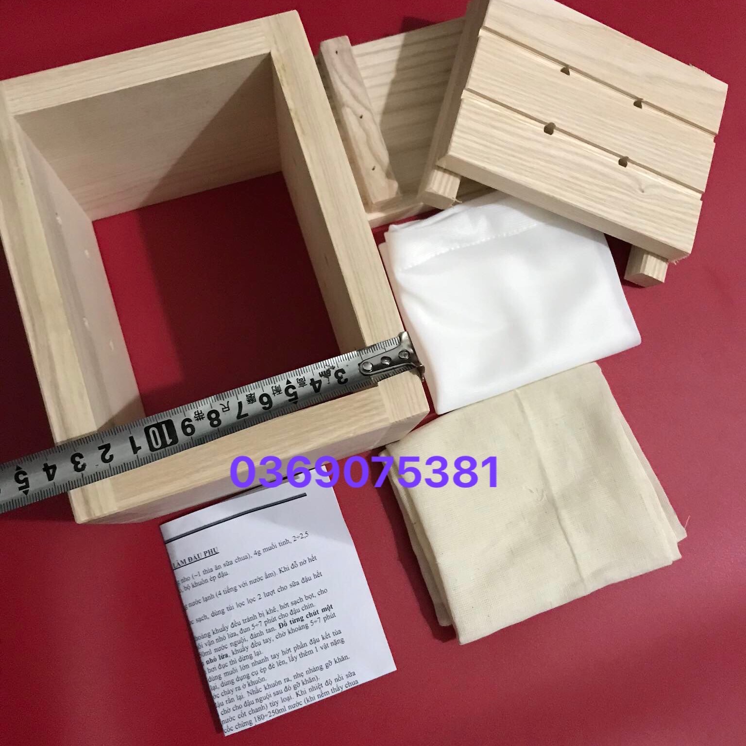 Combo bộ làm đậu phụ bằng gỗ