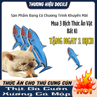 DOCILE Tự Nhiên Mài răng Chó Gà cuộn cá mập Đồ ăn nhẹ Pug Poodle Chihuahua thumbnail