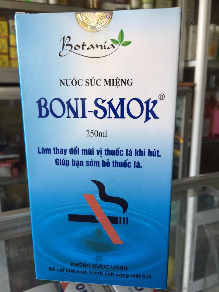 Nước súc miệng boni smock giúp cai thu0c lá