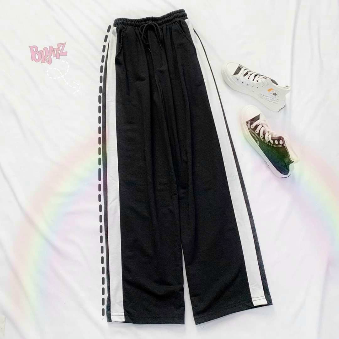 [HCM]Quần Ống Rộng Phối 1 Sọc Unisex