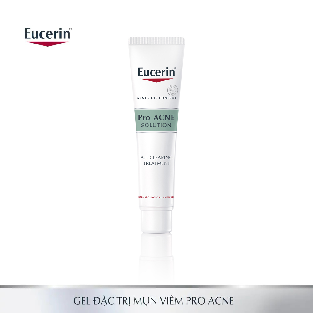 Eucerin - tinh chất giảm mụn viêm, mờ vết thâm, tái tạo da pro acne ai clearing treatment 40ml