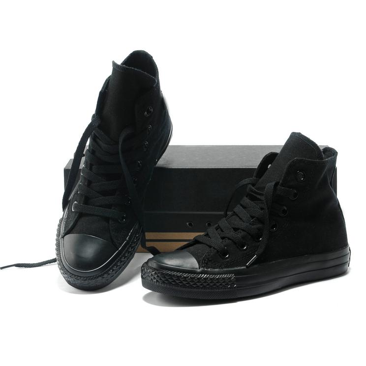 Giày Vải Cổ Cao Nam - Full Đen