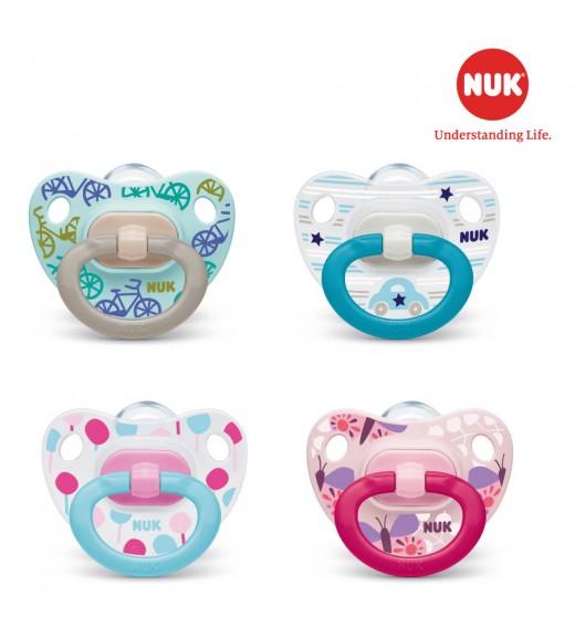 BỘ 2 TI GIẢ NUK CLASSIC SILICONE 6 - 18M