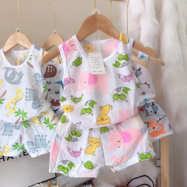 Bộ Sát Nách Thông Hơi Cho Bé
