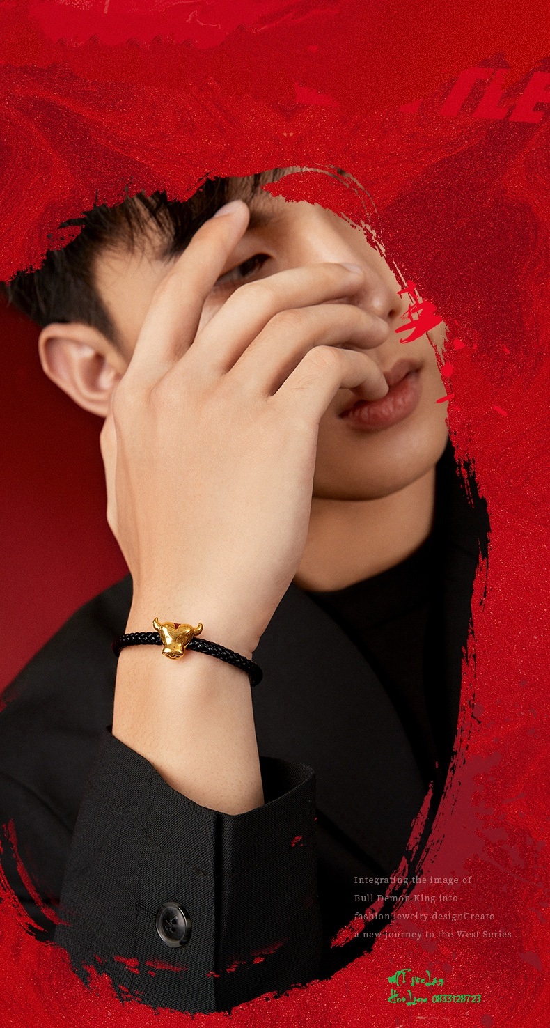 Charm Mặt Trâu vàng 9999