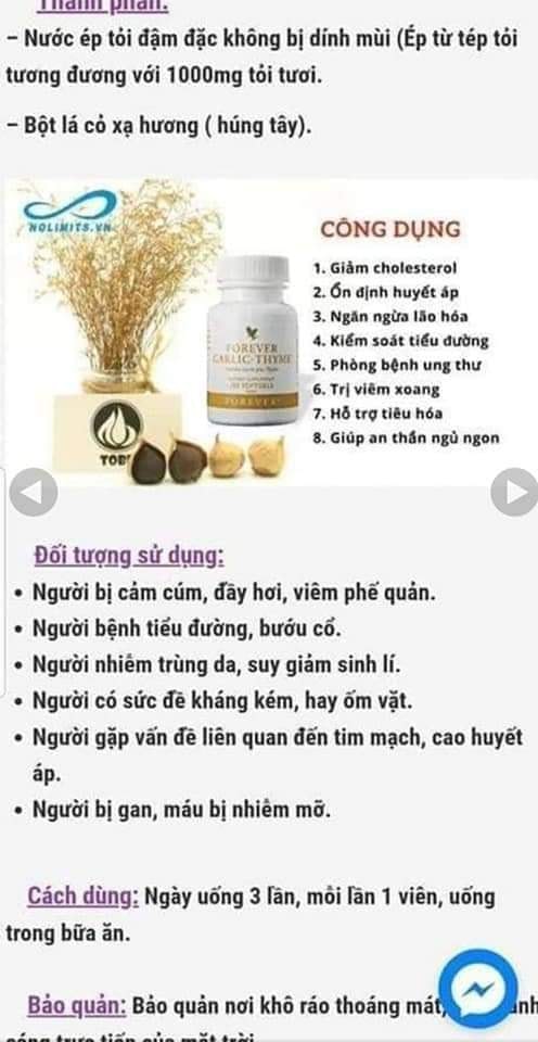 Viên Tỏi Forever Garlic Thyme 065Flp