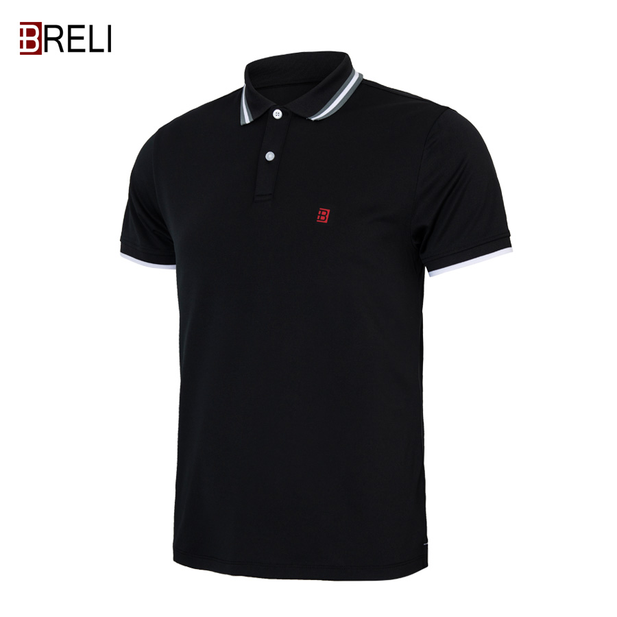 Áo thể thao nam cao cấp Breli - BAS2107-BLK Công nghệ Nhật Bản
