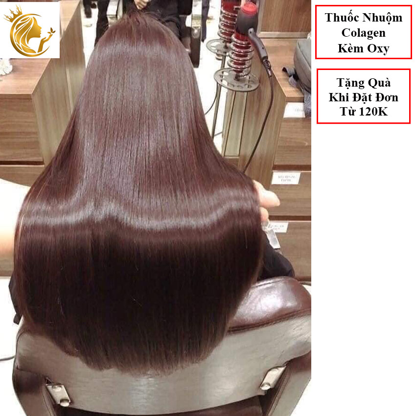 Thuốc Nhuộm Tóc Màu Nâu Gỗ Kèm Oxy