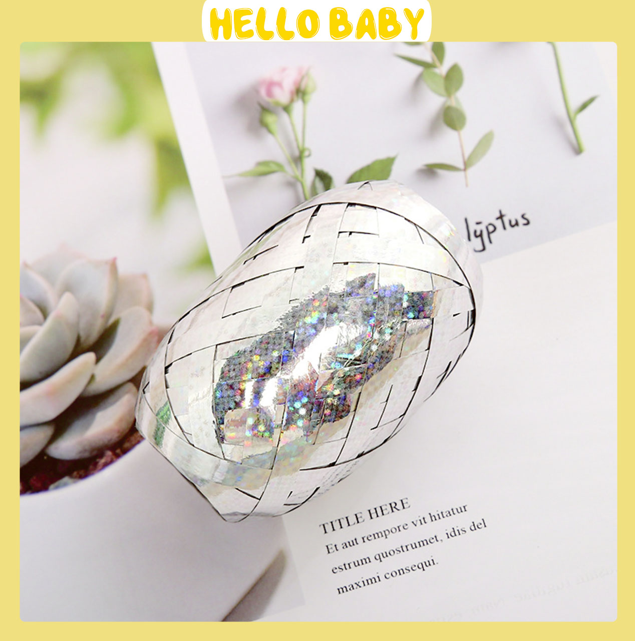 Dây nhũ lấp lánh buộc đuôi bóng bay trang trí sinh nhật - phòng cưới (10m)