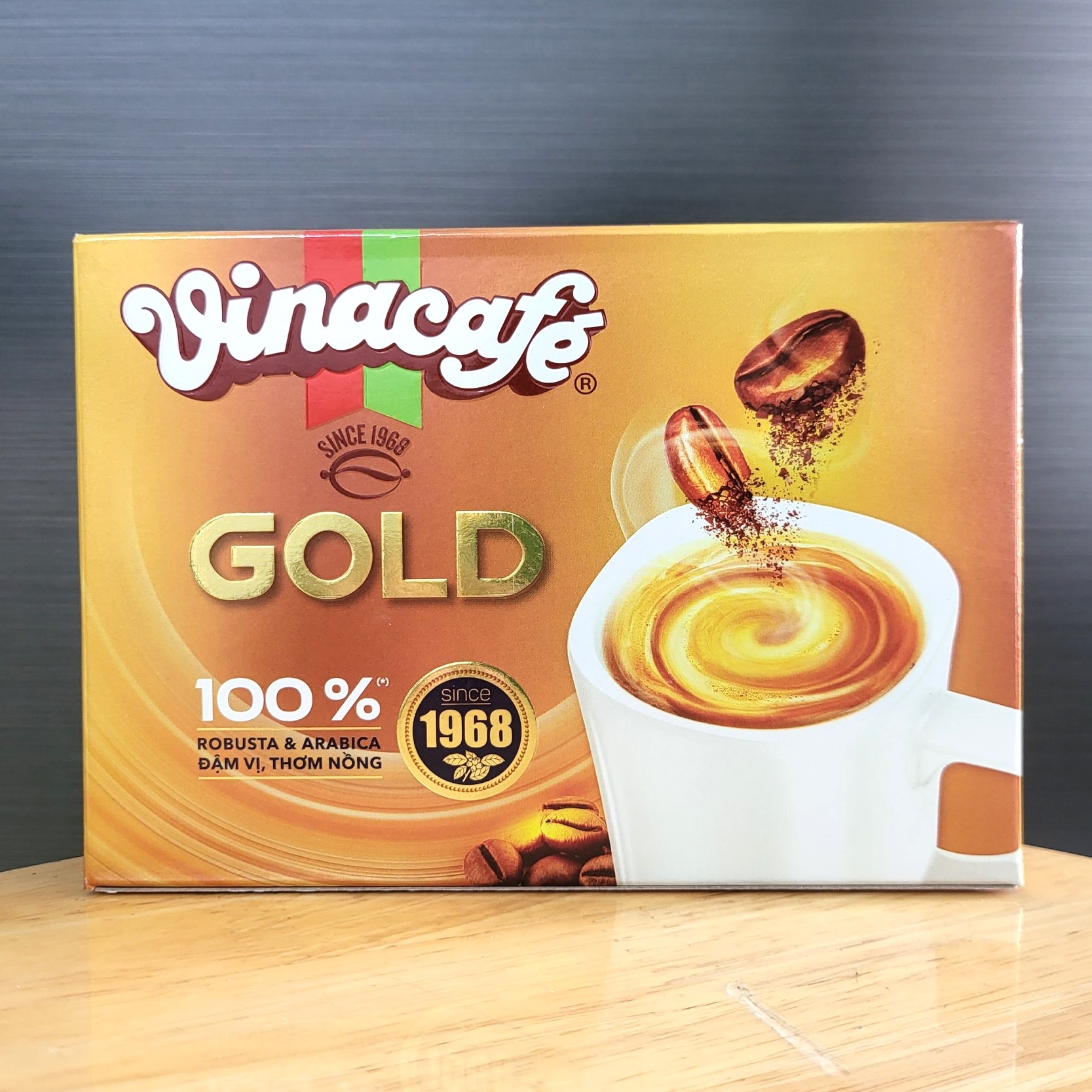 Hộp 360g / vinacafe 18 gói - cà phê sữa hòa tan 3 in 1 café gold original