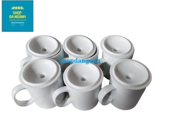 Cốc sứ trắng Bát Tràng ( không bao gồm nắp)