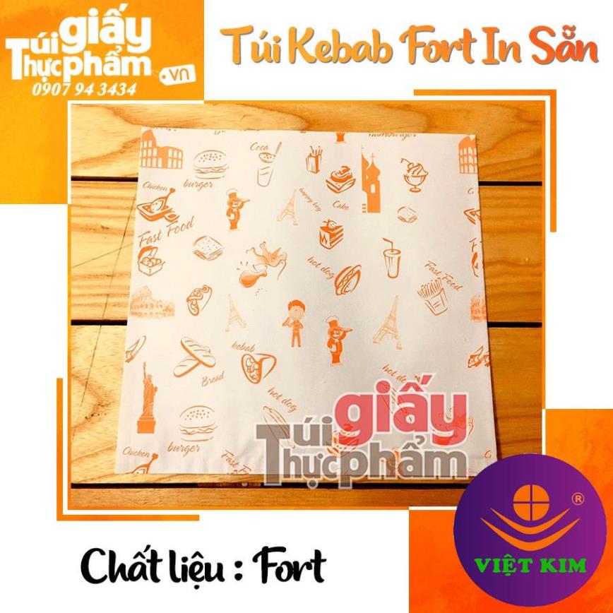 1000 túi giấy Kebab (Fort - in sẵn)