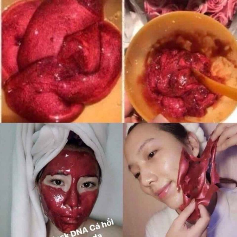 ️️ BỘT ĐẮP MẶT DNA CÁ HỒNG  (BỘT MẶT NẠ DẺO ) HANDMADE NHÀ BỘT