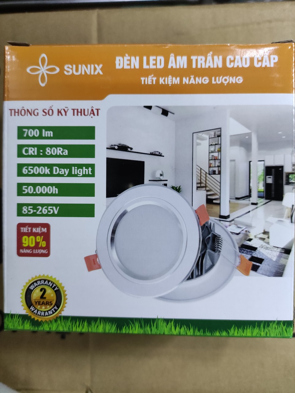 Đèn âm trần 7w 3 chế độ bảo hành 2 năm