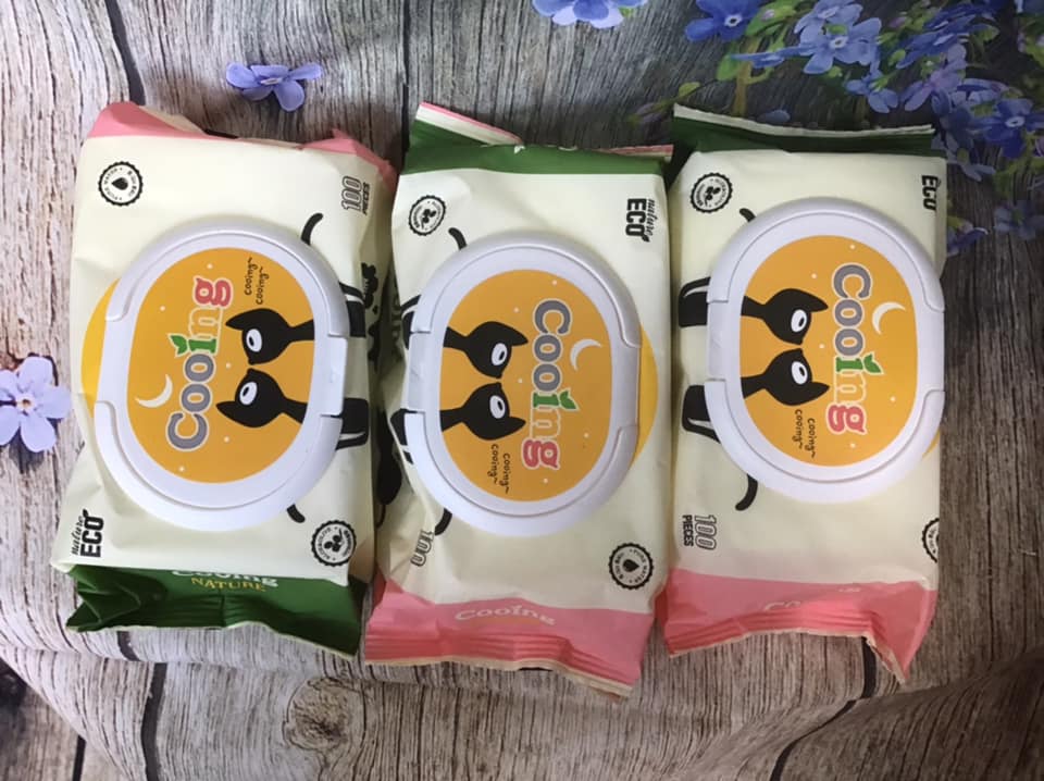 [HCM]Combo 3 bịch khăn ướt Cooing 100 tờ không mùi