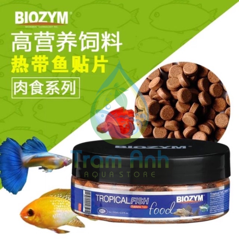 Biozym thức ăn dán kính cao cấp cho cá thủy sinh