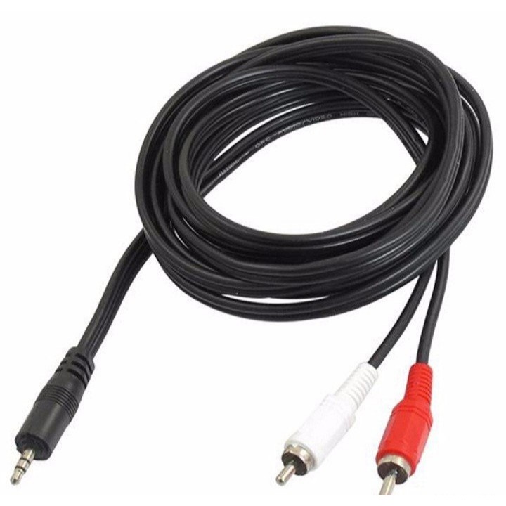Dây Loa 1 Đầu 3.5 Ra 2 Đầu Av (Rca) Dài 3M