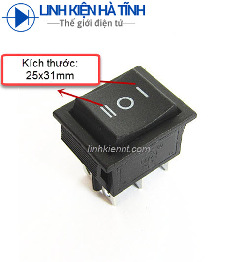 Công tắc kcd4 6 chân 3 chế độ 16a nhấn nhả không giữ