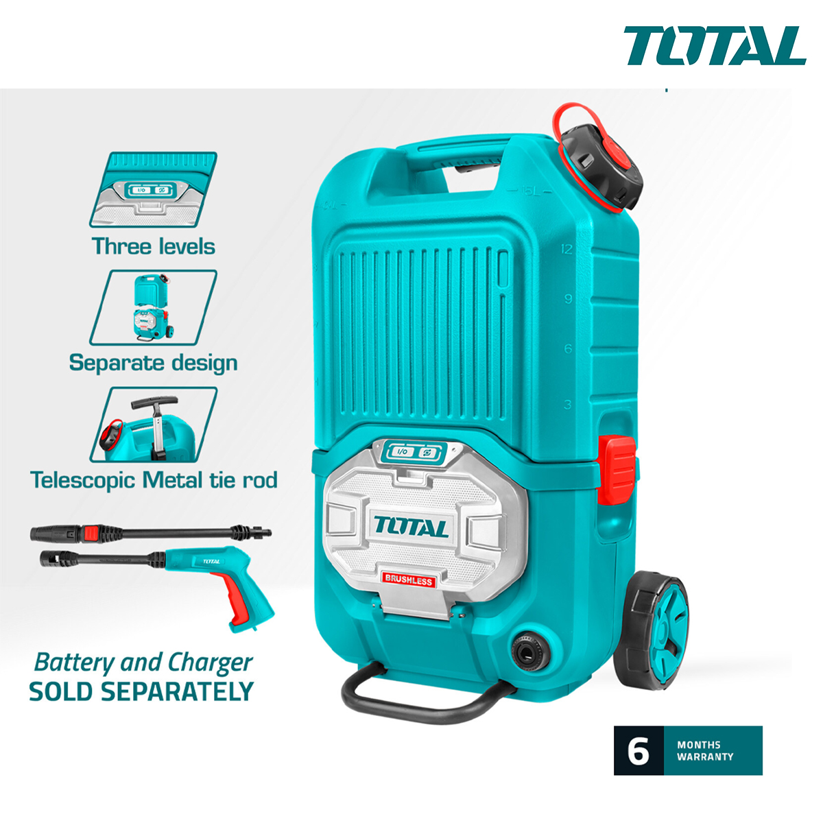 Máy xịt rửa dùng pin 40V TOTAL TPWLI4006