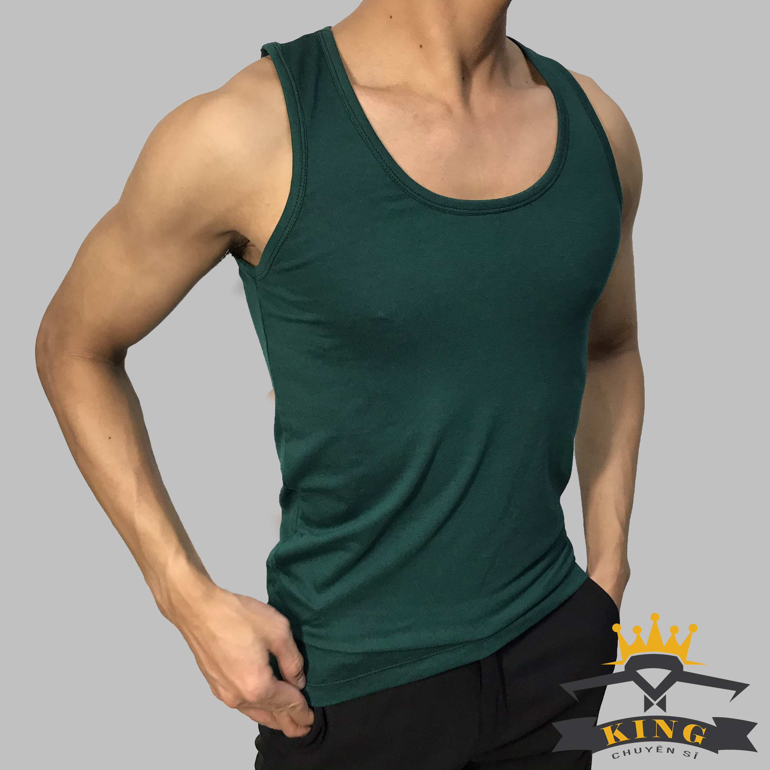 Áo ba lỗ nam KING Dáng body tập gym [U05]