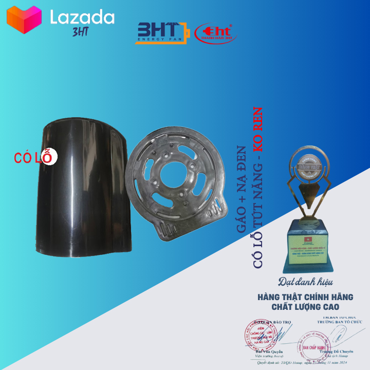 Bộ Gáo Quạt Không Răng Đen B4 - SENKO CÓ RĂNG