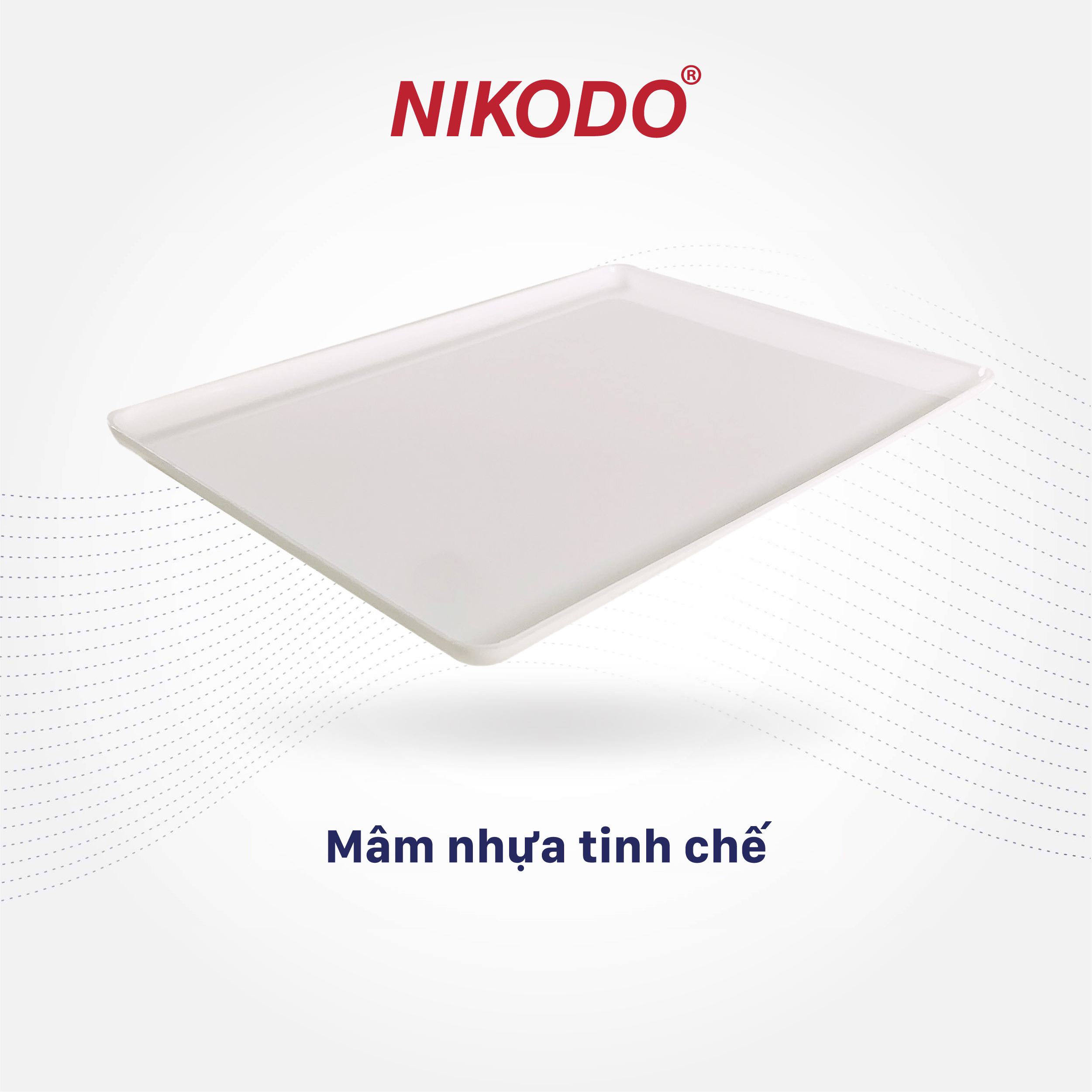 Mâm nhựa tinh chế Nikodo, phụ kiện yến sào, an toàn vệ sinh thực phẩm