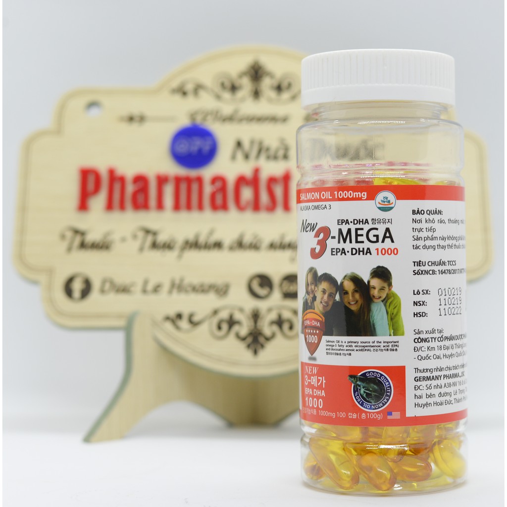 Omega 3 Alaska [Dầu Cá Hồi] - Hộp 100 Viên- Bổ Não, Tăng Cường Thị Lực, Giảm Nguy Cơ Các Vấn Đề Về Tim Mạch