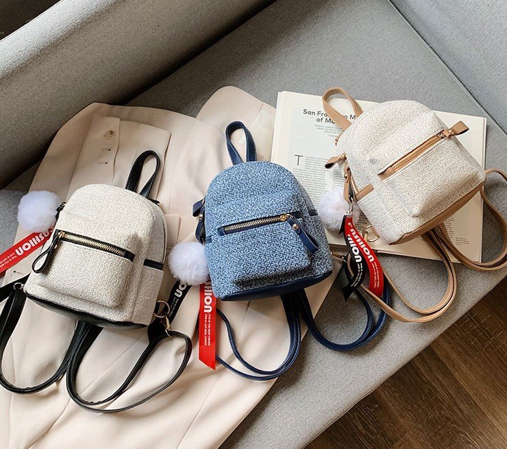 Balo mini cao cấp chất canvas xịn (Dây đeo được 2 kiểu balo hoặc đeo chéo)