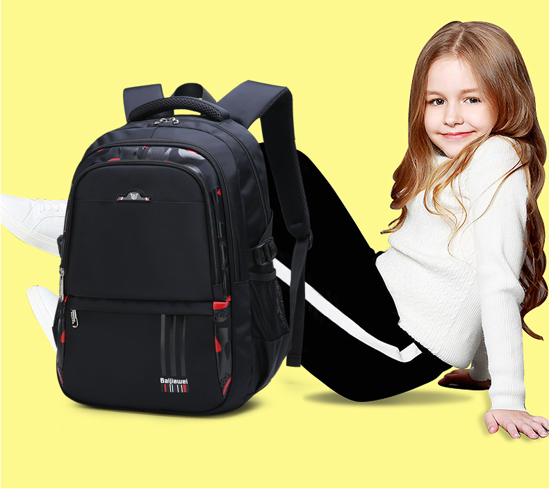 ELACCENT Classic elementary school bag for elementary school students, 3456 grade 3456 large-capacity school bag