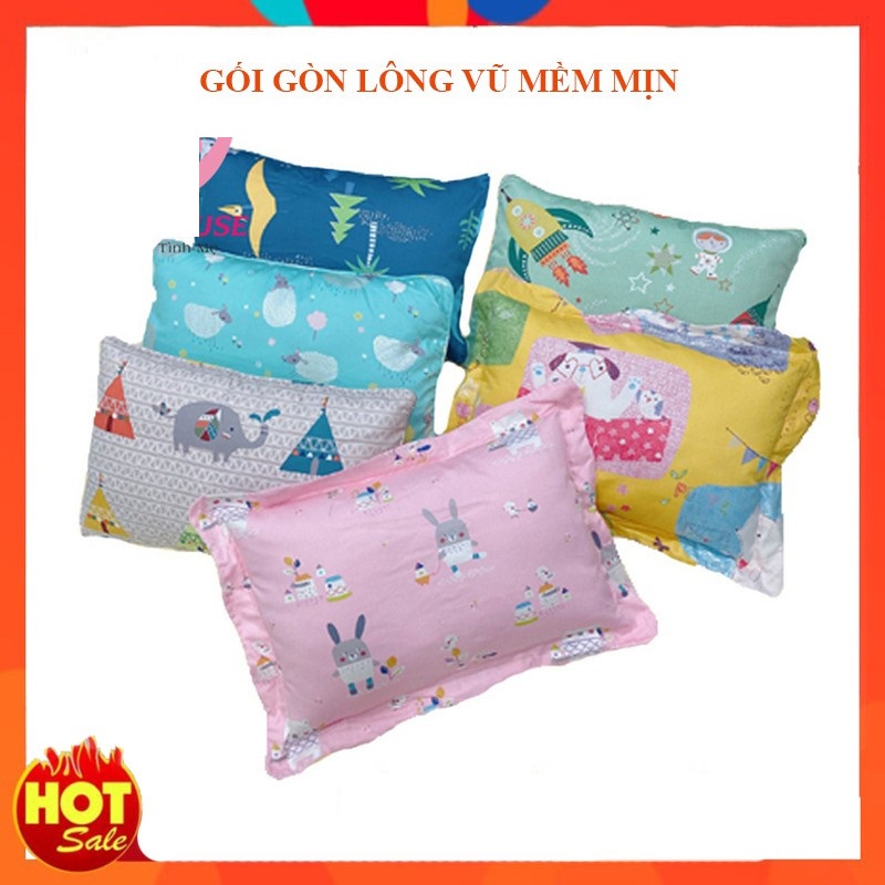 Bộ 1 gối ôm+ 1 gối nằm cho bé yêu giao màu ngẫu nhiên-gối ôm trẻ em- gối chặn cho bé